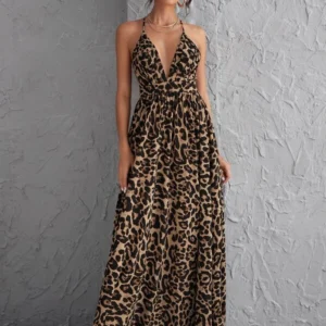 Vestido longo de alça